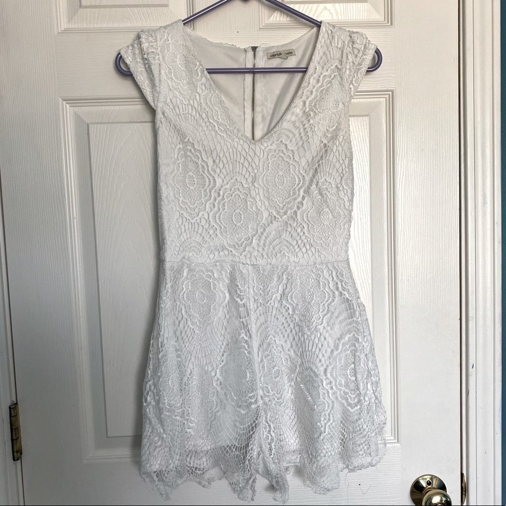 Lace short romper